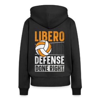 Volley-ball Libero - Sweat à capuche Premium bio Femme - noir - Dos - Julia (174cm)