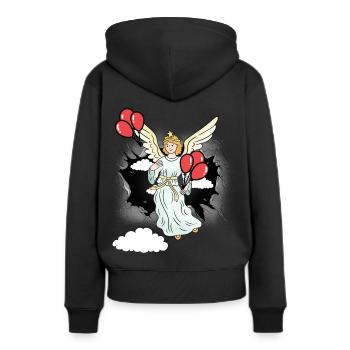 Ange du ciel Céleste au-delà de la réincarnation - Sweat à capuche Premium bio Femme - noir - Dos - Julia (174cm)