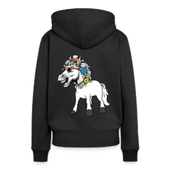 Pferd Diva Star Pferde Lady Sternchen Gaul Reiter - Frauen Premium Bio Hoodie - Schwarz - Hinten - Julia (174cm)