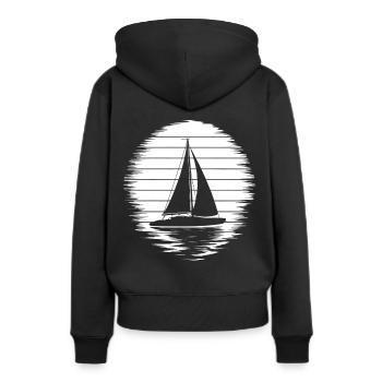 Voilier Catamaran à voile Skipper Yacht à voile - Sweat à capuche Premium bio Femme - noir - Dos - Julia (174cm)