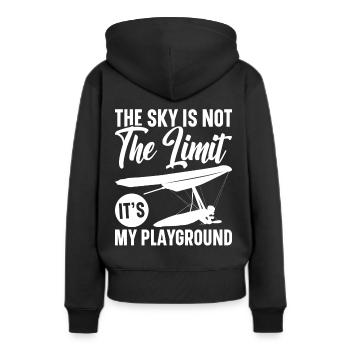 Deltaplane Parapente Deltaplane - Sweat à capuche Premium bio Femme - noir - Dos - Julia (174cm)