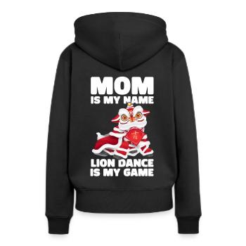 Lion Dance Chinesisches Neujahr Löwentanz - Frauen Premium Bio Hoodie - Schwarz - Hinten - Julia (174cm)