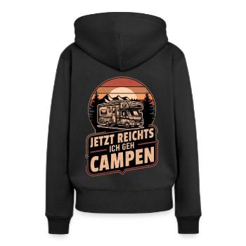 Jetzt Reichts Ich Geh Campen Wohnmobil Camper - Frauen Premium Bio Hoodie - Schwarz - Hinten - Julia (174cm)
