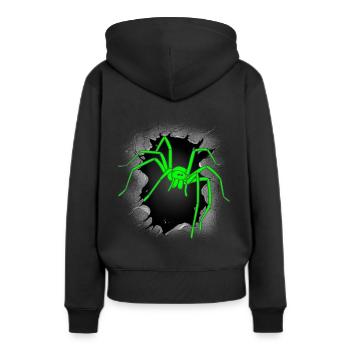 Araignées Araignée Araignée Halloween Araignées Phobie - Sweat à capuche Premium bio Femme - noir - Dos - Julia (174cm)