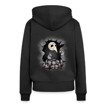 Halloween Rat Rats Peste Peste Moyen Âge - Sweat à capuche Premium bio Femme - noir - Dos - Julia (174cm)