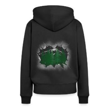 Forêt Épicéa Conifères Forêt Nature Arbres Arbre - Sweat à capuche Premium bio Femme - noir - Dos - Julia (174cm)