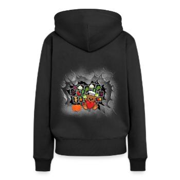 Teddybär Kochkunst Gastgeber Hobbykoch Köche - Frauen Premium Bio Hoodie - Schwarz - Hinten - Julia (174cm)