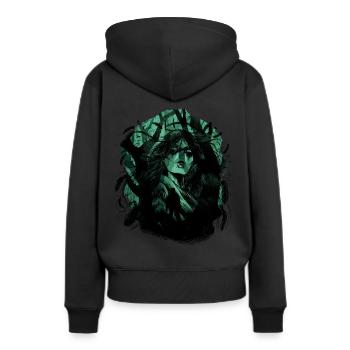 Nature Forêt Chaman Chaman Amoureux de la nature - Sweat à capuche Premium bio Femme - noir - Dos - Julia (174cm)