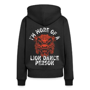 Lion Dance Chinesisches Neujahr Löwentanz - Frauen Premium Bio Hoodie - Schwarz - Hinten - Julia (174cm)