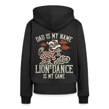 Lion Dance Chinesisches Neujahr Löwentanz - Frauen Premium Bio Hoodie - Schwarz - Hinten - Julia (174cm)
