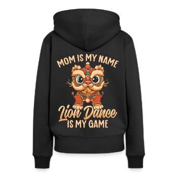 Lion Dance Chinesisches Neujahr Löwentanz - Frauen Premium Bio Hoodie - Schwarz - Hinten - Julia (174cm)