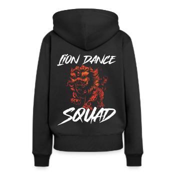 Lion Dance Chinesisches Neujahr Löwentanz - Frauen Premium Bio Hoodie - Schwarz - Hinten - Julia (174cm)