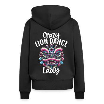 Lion Dance Chinesisches Neujahr Löwentanz - Frauen Premium Bio Hoodie - Schwarz - Hinten - Julia (174cm)