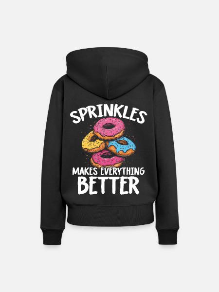 Donuts Donut - Frauen Premium Bio Hoodie - Schwarz