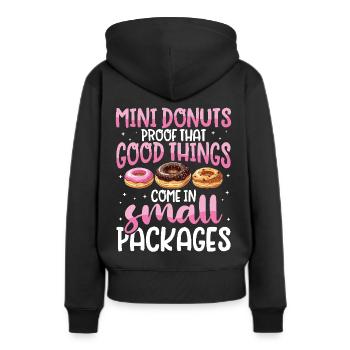 Donuts Donut - Frauen Premium Bio Hoodie - Schwarz - Hinten - Julia (174cm)