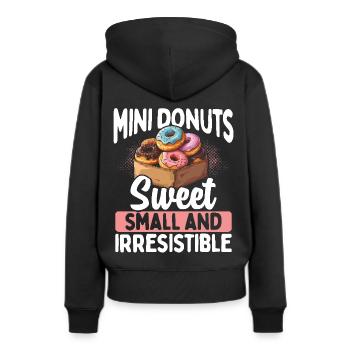 Donuts Donut - Frauen Premium Bio Hoodie - Schwarz - Hinten - Julia (174cm)