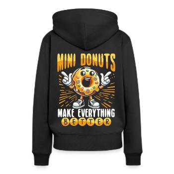 Donuts Donut - Frauen Premium Bio Hoodie - Schwarz - Hinten - Julia (174cm)
