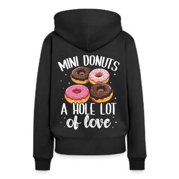 Donuts Donut - Frauen Premium Bio Hoodie - Schwarz - Hinten - Julia (174cm)