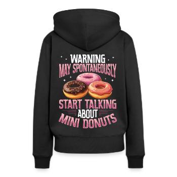 Donuts Donut - Frauen Premium Bio Hoodie - Schwarz - Hinten - Julia (174cm)