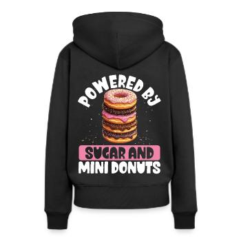 Donuts Donut - Frauen Premium Bio Hoodie - Schwarz - Hinten - Julia (174cm)