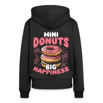 Donuts Donut - Frauen Premium Bio Hoodie - Schwarz - Hinten - Julia (174cm)