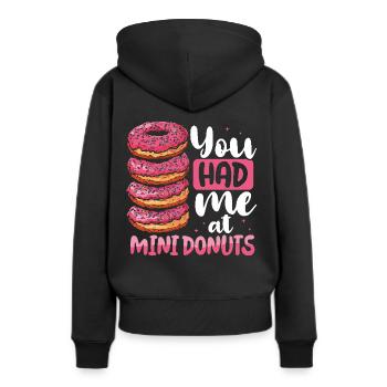 Donuts Donut - Frauen Premium Bio Hoodie - Schwarz - Hinten - Julia (174cm)