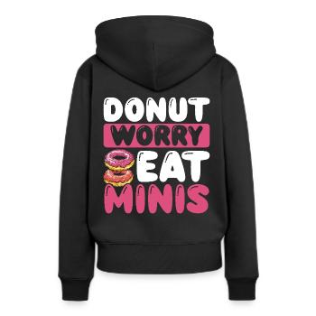 Donuts Donut - Frauen Premium Bio Hoodie - Schwarz - Hinten - Julia (174cm)