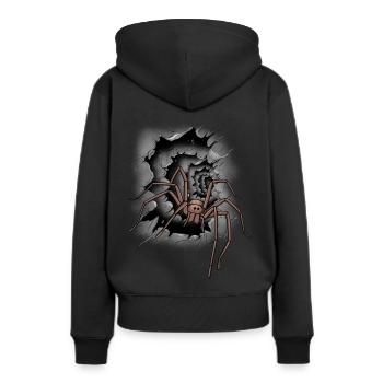 Halloween Araignée Araignée Phobie d’araignée Panique - Sweat à capuche Premium bio Femme - noir - Dos - Julia (174cm)