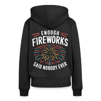 Pyrotechnie Feux d’artifice Pyrotechnie - Sweat à capuche Premium bio Femme - noir - Dos - Julia (174cm)