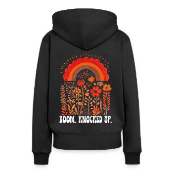 Sensibilisation à l'infertilité FIV fécondation - Sweat à capuche Premium bio Femme - noir - Dos - Julia (174cm)