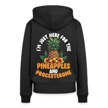 Sensibilisation à l'infertilité FIV fécondation - Sweat à capuche Premium bio Femme - noir - Dos - Julia (174cm)