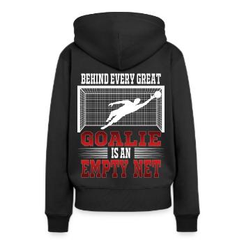 Gardien de but de football entraîneur Tor Keeper cadeau - Sweat à capuche Premium bio Femme - noir - Dos - Julia (174cm)