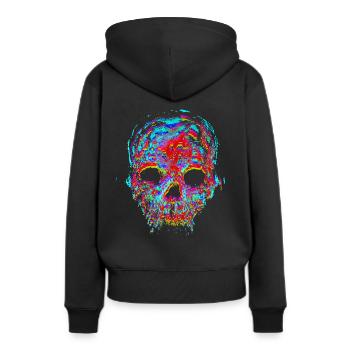 Mega Skull - Women’s Premium Organic Hoodie - black - Back - Julia (174cm)