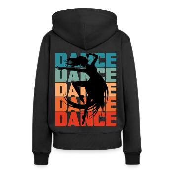 Danse Danse Tanzen Rétro Vintage - Sweat à capuche Premium bio Femme - noir - Dos - Julia (174cm)