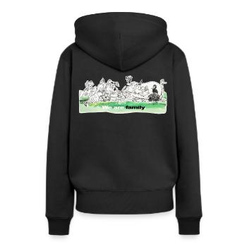 Animaux - Sweat à capuche Premium bio Femme - noir - Dos - Julia (174cm)