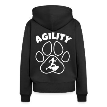 Agility Dog Sports - Women’s Premium Organic Hoodie - black - Back - Julia (174cm)