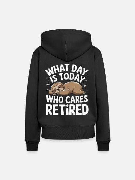 Faultier Faultiere Schlafen Faul - Frauen Premium Bio Hoodie - Schwarz