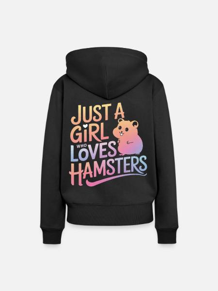 Hamster - Frauen Premium Bio Hoodie - Schwarz