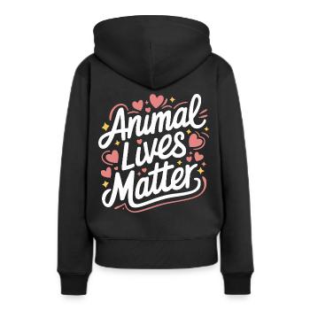 Végétarien Végétalien Végétarien Végétarien - Sweat à capuche Premium bio Femme - noir - Dos - Julia (174cm)