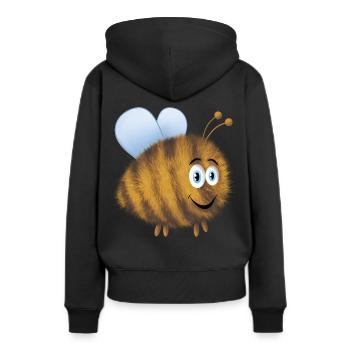 Drôle de bourdon - Sweat à capuche Premium bio Femme - noir - Dos - Julia (174cm)
