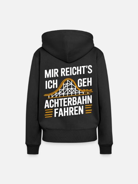 Achterbahn Freizeitpark Roller Coaster - Frauen Premium Bio Hoodie - Schwarz