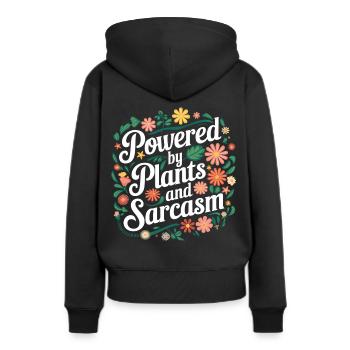 Végétarien Végétalien Végétarien Végétarien - Sweat à capuche Premium bio Femme - noir - Dos - Julia (174cm)