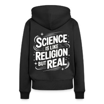 Atheismus Atheist Anti-Religion Agnostiker - Frauen Premium Bio Hoodie - Schwarz - Hinten - Julia (174cm)
