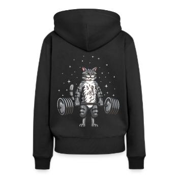 Powerlifter Strongman - Sweat à capuche Premium bio Femme - noir - Dos - Julia (174cm)