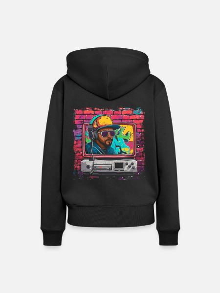 Retro style - Women’s Premium Organic Hoodie - black