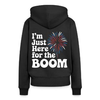 Pyrotechnie Feux d’artifice Pyrotechnie - Sweat à capuche Premium bio Femme - noir - Dos - Julia (174cm)