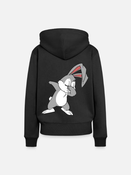 Häschen - Frauen Premium Bio Hoodie - Schwarz