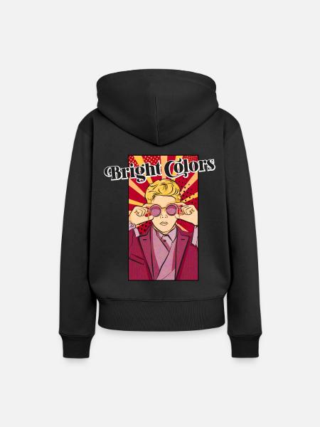 Helle Farben - Frauen Premium Bio Hoodie - Schwarz