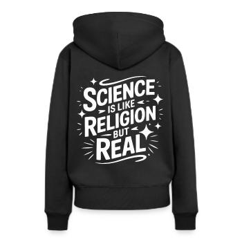 Atheismus Atheist Anti-Religion Agnostiker - Frauen Premium Bio Hoodie - Schwarz - Hinten - Julia (174cm)