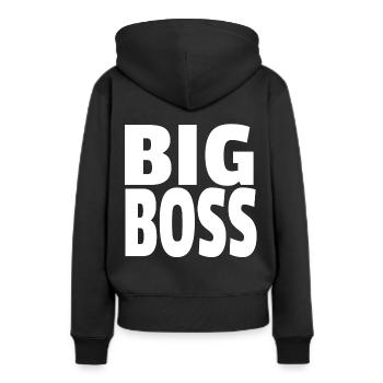 BIG BOSS CHEF LUSTIG Geschenkpng - Women’s Premium Organic Hoodie - black - Back - Julia (174cm)